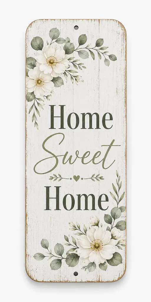 Custom Wood board Sign 15×30 cm – Blank White Wood board for Wall 