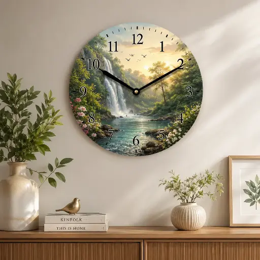 Custom Wooden Wall Clock | Personalized Round Home Decor Clock